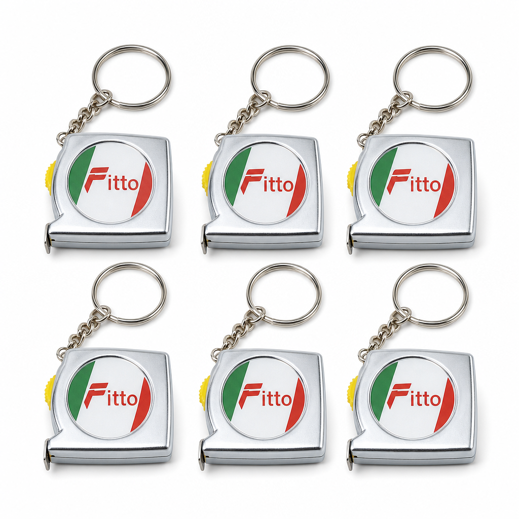 120 Pieces Mini Retractable Tape Measure Key Chain, 1 m Each, Silver, 6 Piece
