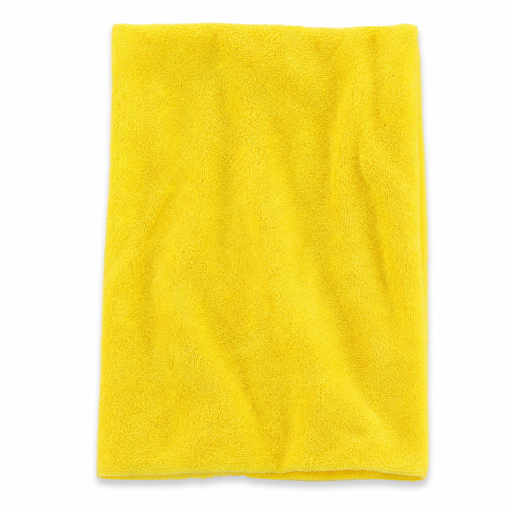 96 Pieces 500 GSM Microfiber Cleaning Cloth, No Stitching, 60 x 90 cm, Yellow