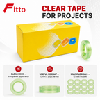 96 Pieces Self Adhesive Crystal Clear Tape, 12mm x 25yd, 12 Rolls for Office, Craft and Wrapping Use