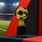 72 Pieces Plastic Football Trophy, Gold and Black Award Cup, 22 cm