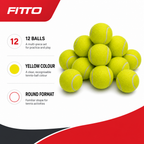 72 Pieces Tennis Balls, Yellow, 12 Pieces for Tennis Practice and Play