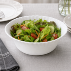 96 Pieces Opal Glass Salad Bowl, 7 Inch, Fluted Rim Serving Bowl for Kitchen Tablewares