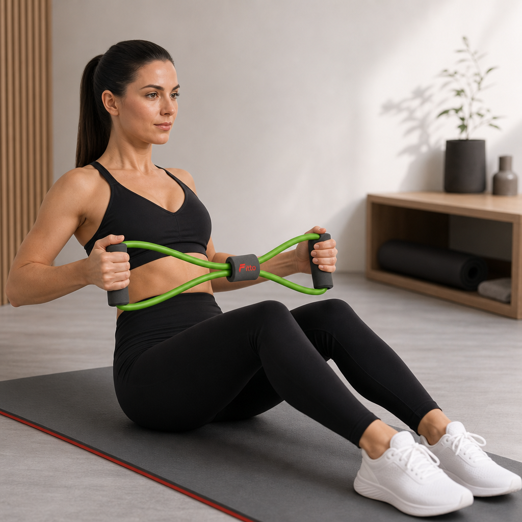 96 Pieces Soft Expander Resistance Bands with Foam Handles, Medium, Green