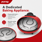 48 Pieces Electric Pizza Maker, 1800 W Red Countertop Appliance with Non-Stick Plates, 1 Piece