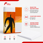 96 Pieces White A4 Copier Papers, 80 GSM, 21 × 29.7 cm, 500 Sheets for Printing and Copying