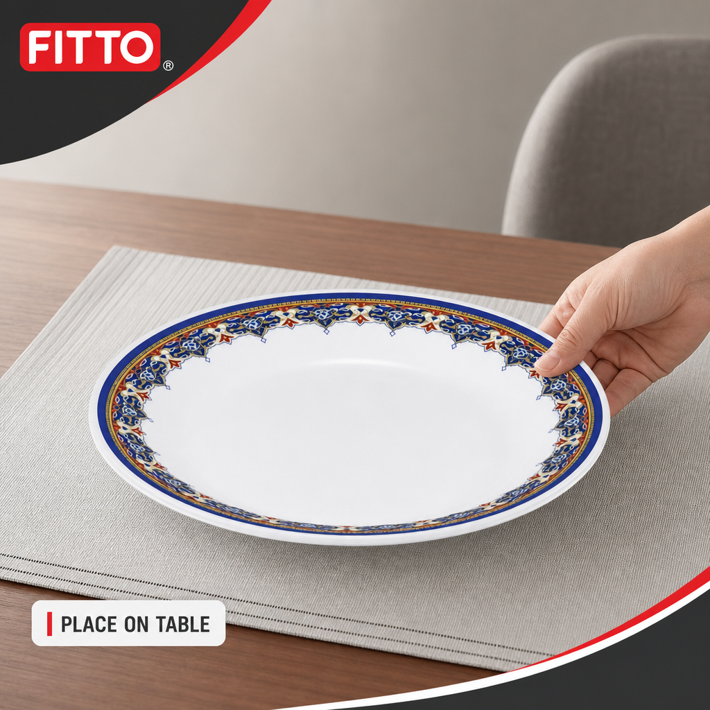 120 Pieces Melamine Dinner Plate, 10 Inch, White