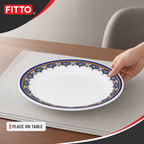 120 Pieces Melamine Dinner Plate, 10 Inch, White