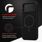 120 Pieces Phone Cases with Magnetic Ring and Raised Camera Protection for iPhone 13 Pro Max, Black