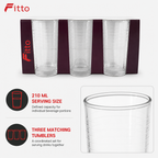 96 Pieces Glass Tumbler Set, 210 ml, Clear Drinking Glasses, 3 Pieces