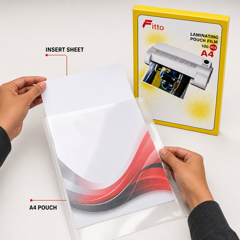 72 Pieces A4 Laminating Pouches, Clear, 100 Pieces for Document Finishing and Office Projects