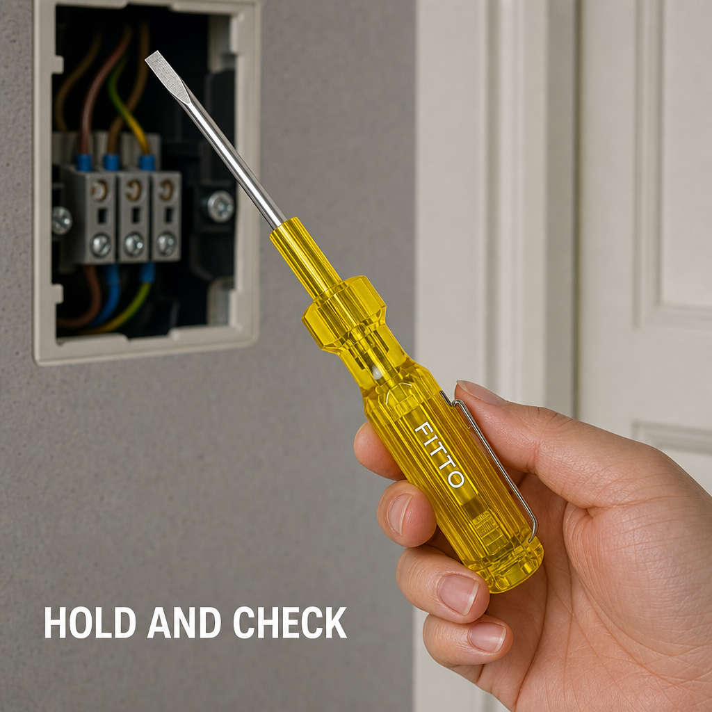 120 Pieces Voltage Tester Screwdriver, 15 cm, Yellow Clear Silver, 1 Piece