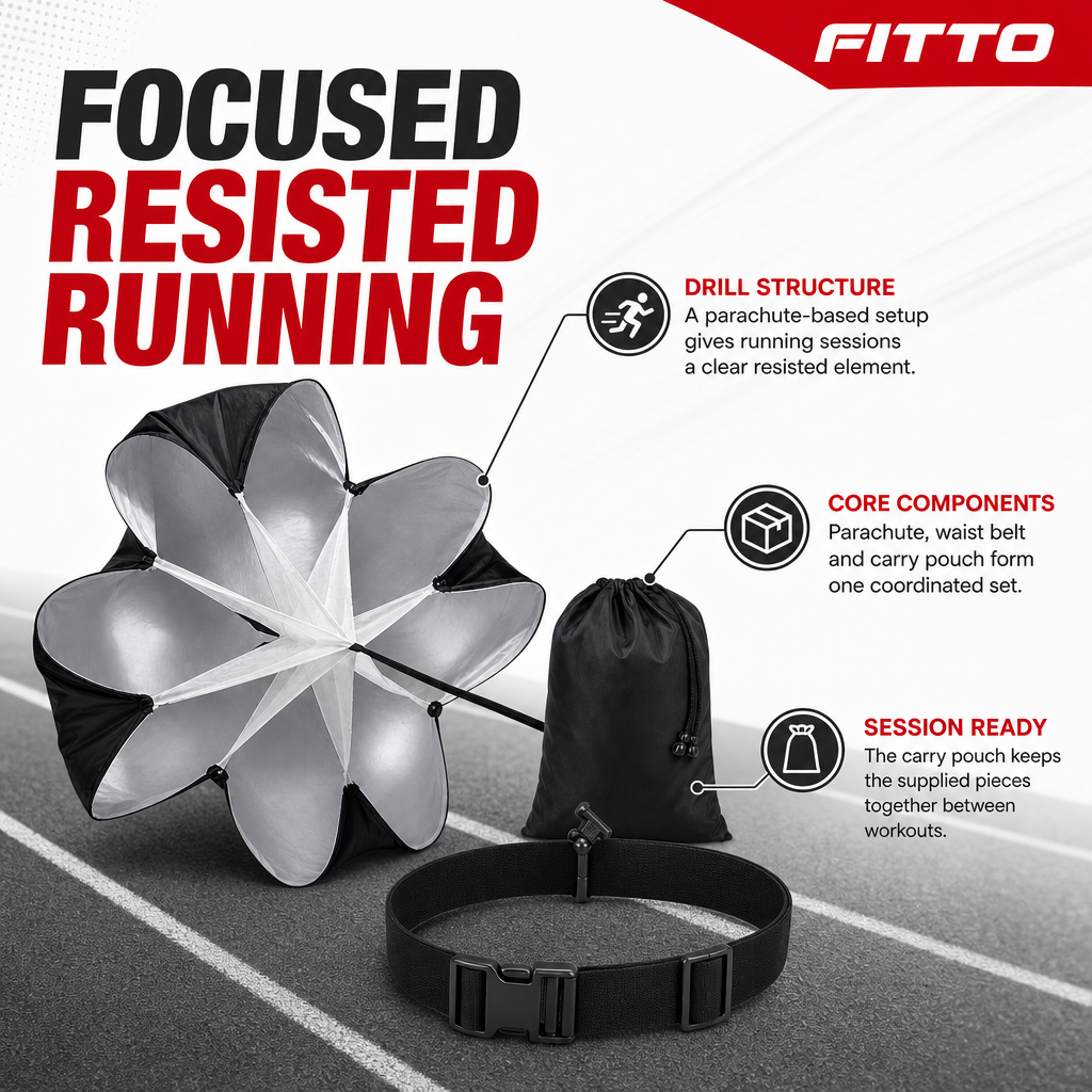 96 Pieces Resistance Parachute for Speed and Sprint Training with Waist Belt and Carry Pouch