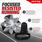 96 Pieces Resistance Parachute for Speed and Sprint Training with Waist Belt and Carry Pouch