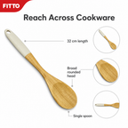 96 Pieces Wooden Cooking Spoon, Solid Wood, 32 cm, Single Piece