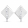 144 Pieces Clear Adhesive Wall Hooks, 2 Pieces, Transparent Utility Hooks for Home Organization
