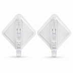 144 Pieces Clear Adhesive Wall Hooks, 2 Pieces, Transparent Utility Hooks for Home Organization