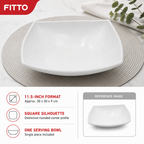 72 Pieces Serving Bowl, White, 11.5 Inch Square Tablewares Dish
