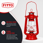 96 Pieces Metal Hurricane Lantern, Large Red Portable Lights, 30 cm