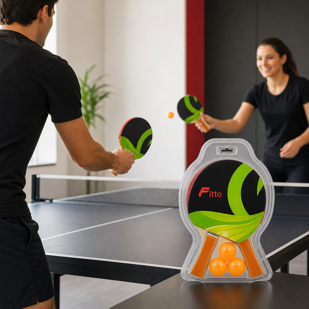 96 Pieces Table Tennis Racket Set with Balls, Green and Orange