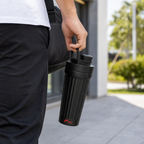 96 Pieces Stainless Steel Shaker Bottle with Mixer, 1000ml, Black