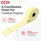 96 Pieces Cream Plain Ribbon Roll, 5 cm x 100 yd, Single Roll for Crafting, Wrapping and Decorative Projects