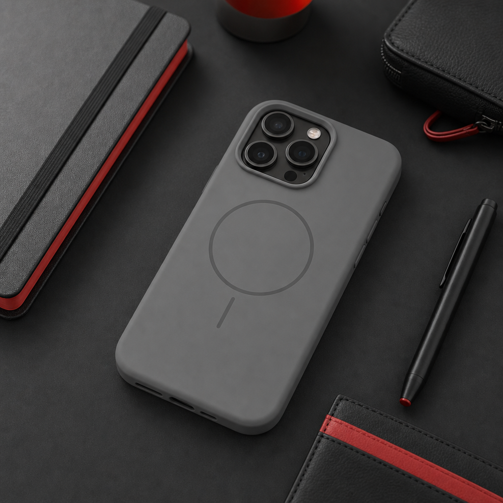 120 Pieces Magnetic Silicone Phone Cases with Raised Camera Protection, Gray, Compatible with 15 Pro