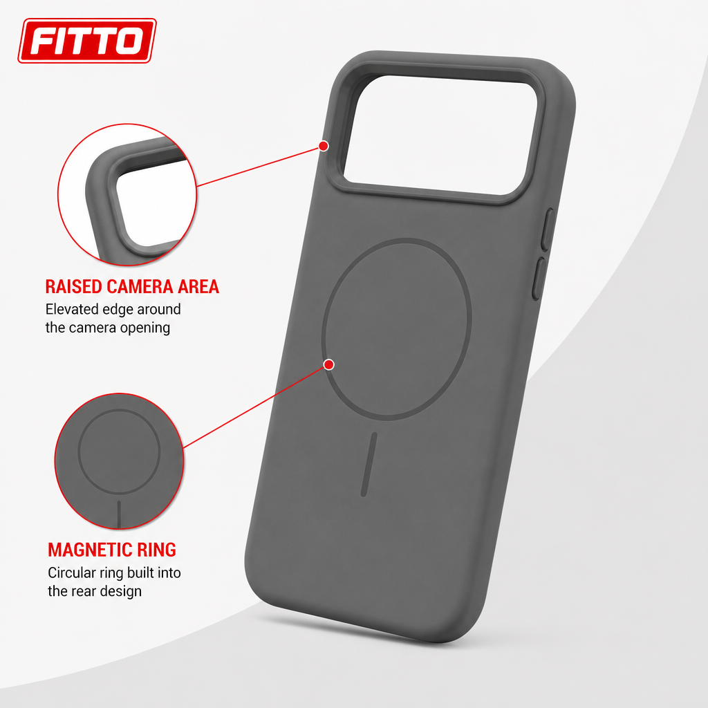 120 Pieces Magnetic Phone Cases with Raised Camera Protection for iPhone 17, Gray