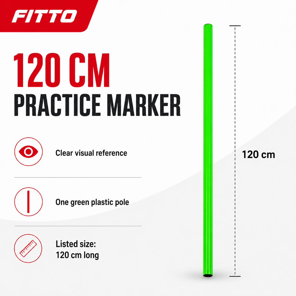 144 Pieces Plastic Soccer Training Pole, 120 cm, Green