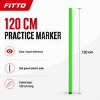 144 Pieces Plastic Soccer Training Pole, 120 cm, Green