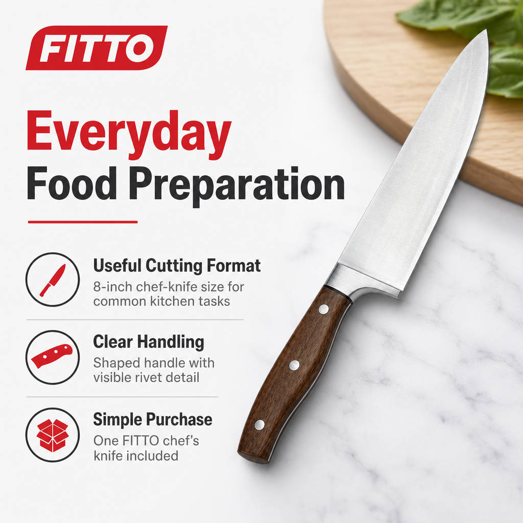 72 Pieces Chef's Knife 8 Inch Single Kitchen Knives for Food Preparation