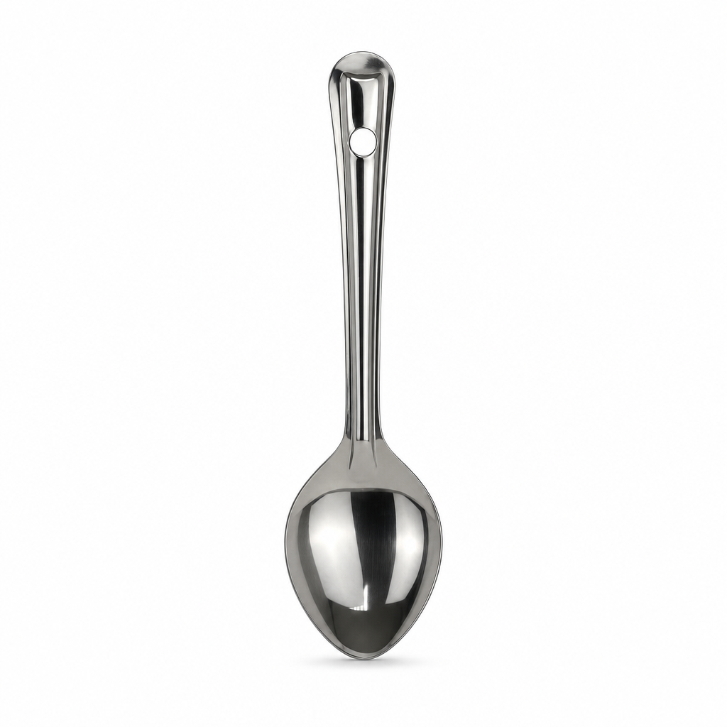 144 Pieces Stainless Steel Basting Spoon No. 1, 25 cm Long Serving Utensil for Kitchen Cooking