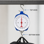72 Pieces Dial Hanging Scales with Hook, 100 kg Capacity, Blue and White, 1 Unit