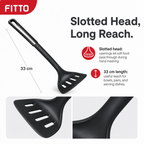 96 Pieces Nylon Potato Masher, Slotted Black Head with Long Handle, 33 cm Kitchen Tool for Mashing Cooked Foods