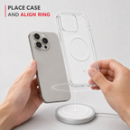 96 Pieces Crystal Clear Magnetic Phone Cases with Wireless Charging Ring and Raised Camera Protection for iPhone 15 Pro Max
