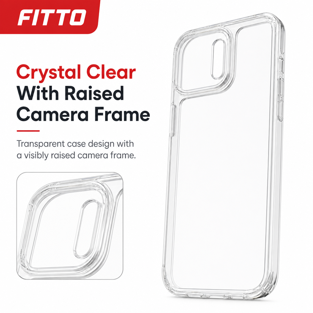 144 Pieces Crystal Clear Transparent Phone Cases with Raised Camera Frame for iPhone 17 Pro