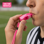 96 Pieces Sports Whistles, Pealess Design with Lanyard, Pink