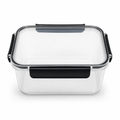 72 Pieces Food Storage Containers, Leak-Proof Sealed Design, 2200 mL, Clear Rectangular Container with Side Clips, 24 x 17 x 8 cm