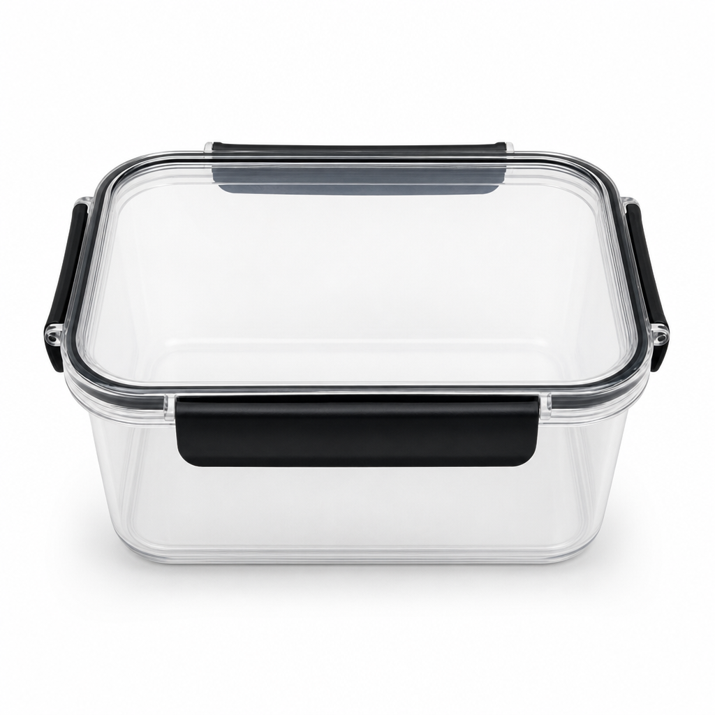 72 Pieces Food Storage Containers, Leak-Proof Sealed Design, 2200 mL, Clear Rectangular Container with Side Clips, 24 x 17 x 8 cm