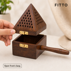 96 Pieces Wooden Incense Burner House with Handle, 3.5 Inch
