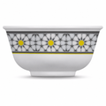 120 Pieces Melamine Rice Bowl, 4.5 Inch, Floral Pattern, White and Grey