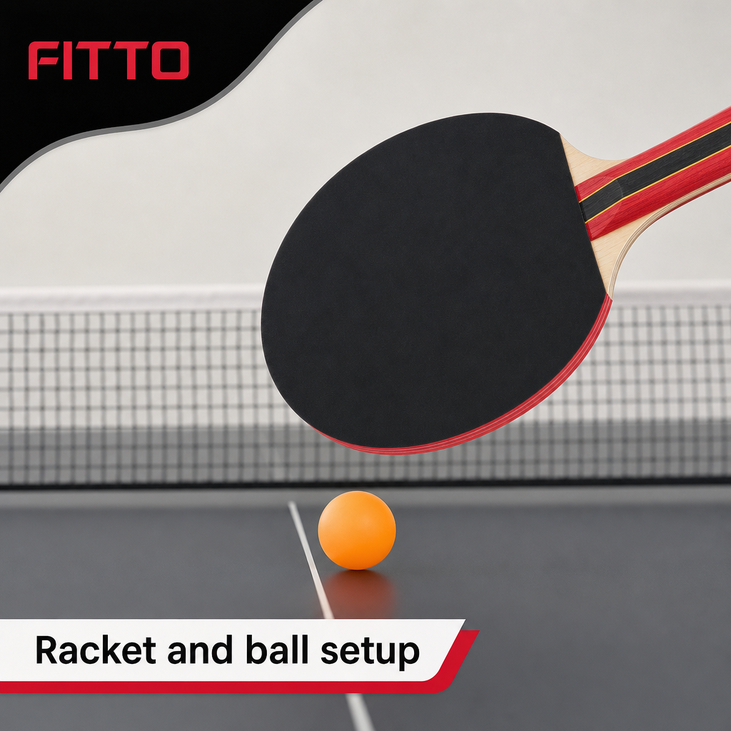 72 Pieces Table Tennis Racket Set with Balls, 1 Set for Recreational Indoor and Outdoor Play