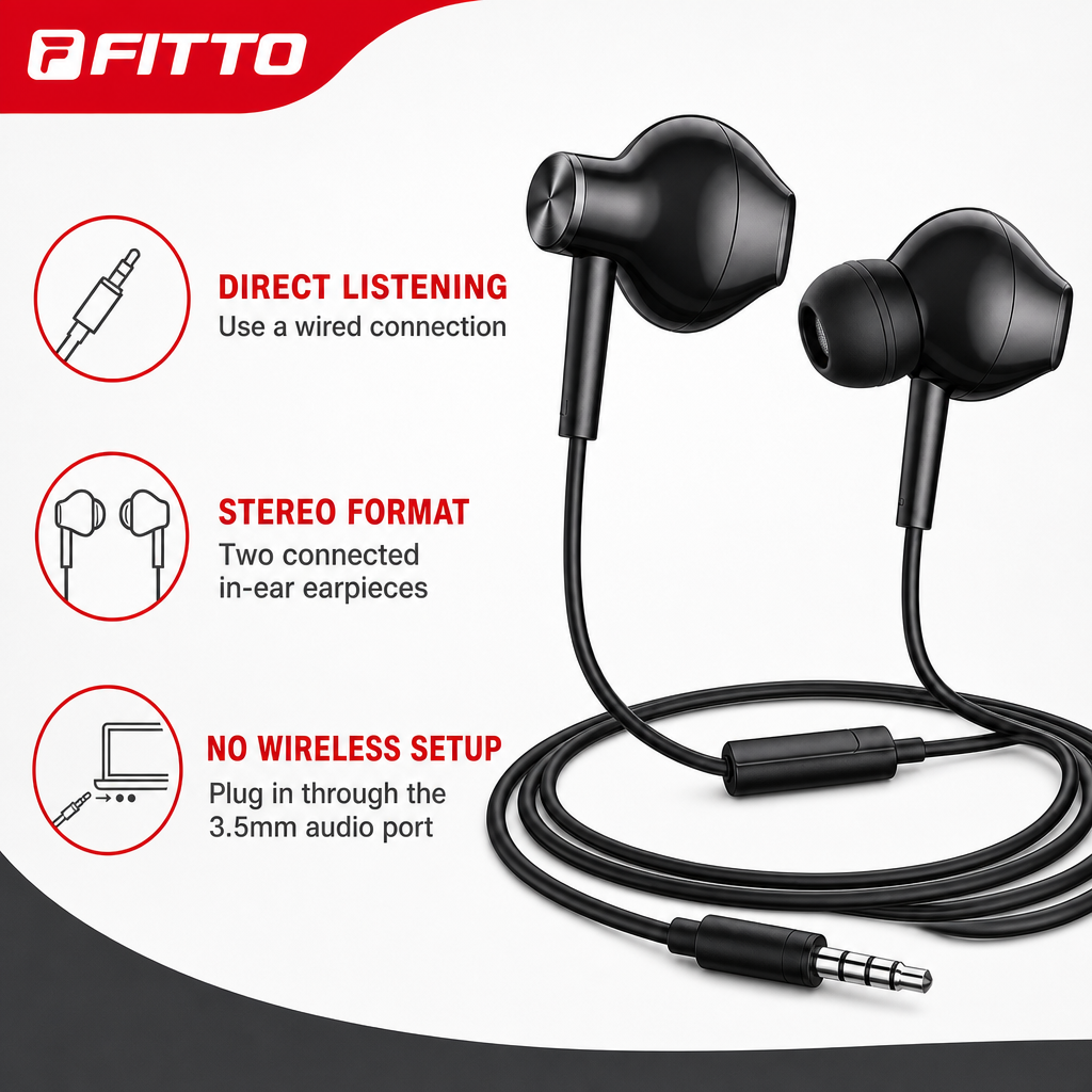 240 Pieces Wired Earphoneses, 3.5mm Stereo In-Ear Headphones with Cord, CH-915, Black, 1 Piece