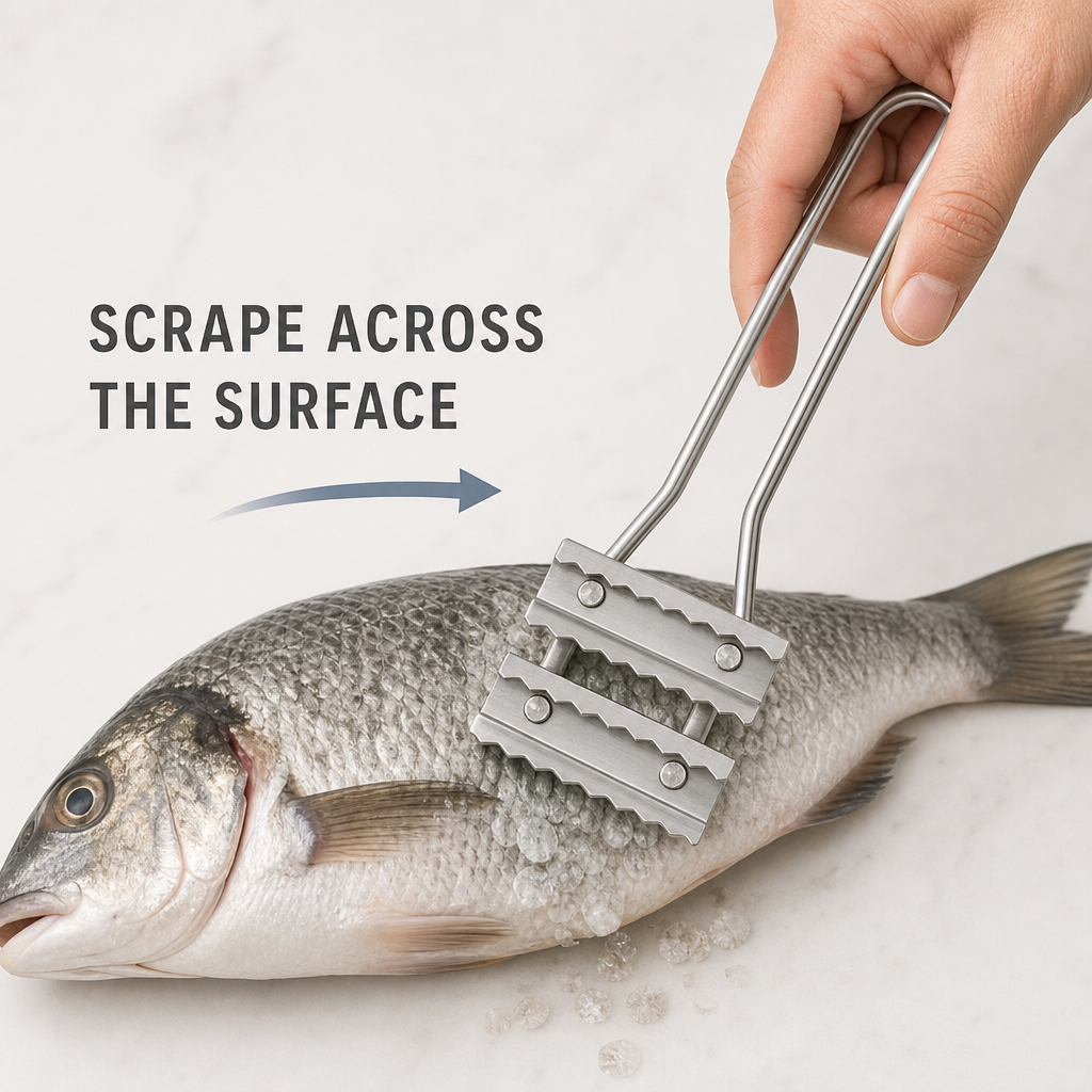 240 Pieces Fish Scale Scrapers Planer, Stainless Steel Cleaning Tool, 8 Inch, Silver and White, 1 Piece