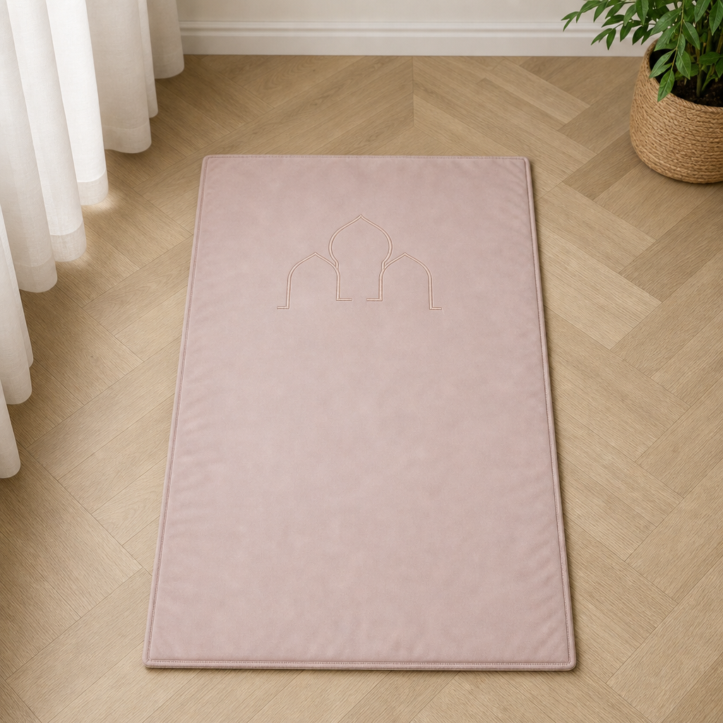 60 Pieces Velvet Foam Prayer Mats with Embroidery, Padded Design, Single Mat