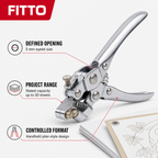 72 Pieces Eyelet Punch Pliers, Silver 5 mm Hand Tools, 30-Sheet Capacity, 158 x 22 x 98 mm, 1 Piece
