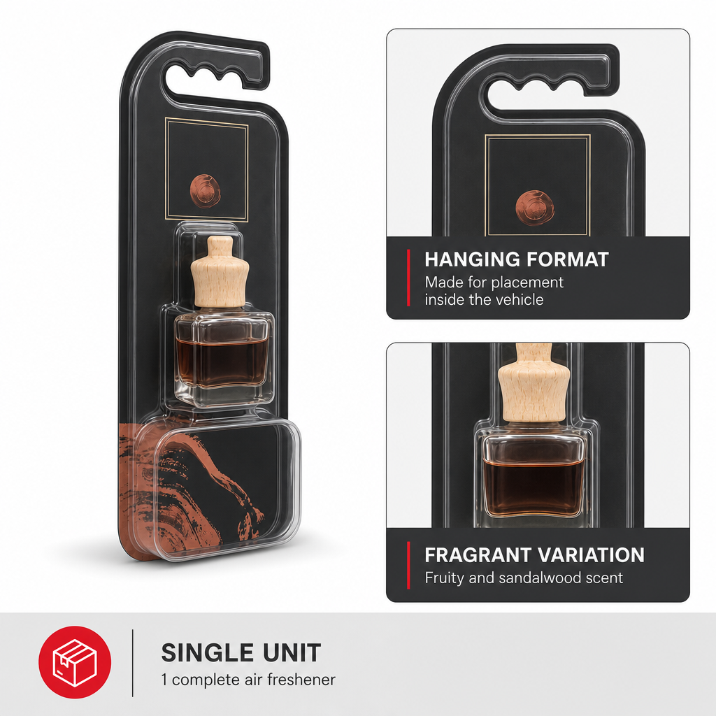 96 Pieces Hanging Car Air Fresheners, Fruity & Sandalwood Scent, 1 Piece