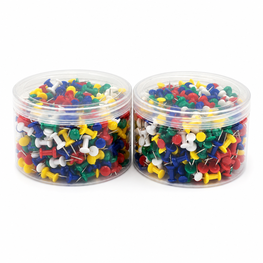 96 Pieces Push Pins, 400 Pieces, Multicolor Thumb Tacks for Office, School and Notice Boards