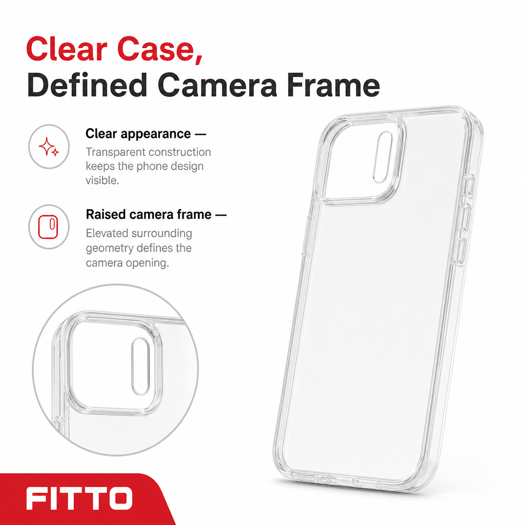 144 Pieces Transparent Phone Cases with Raised Camera Frame, Clear Protective Cover