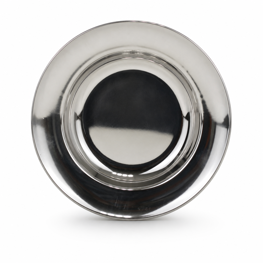 96 Pieces Stainless Steel Soup Plate, 24 cm Round Deep Serving Dish for Home Dining