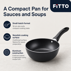 96 Pieces Sauce Pan Aluminum Nonstick 16 cm, Single Cooking Pot for Soups, Sauces and Small-Batch Meals